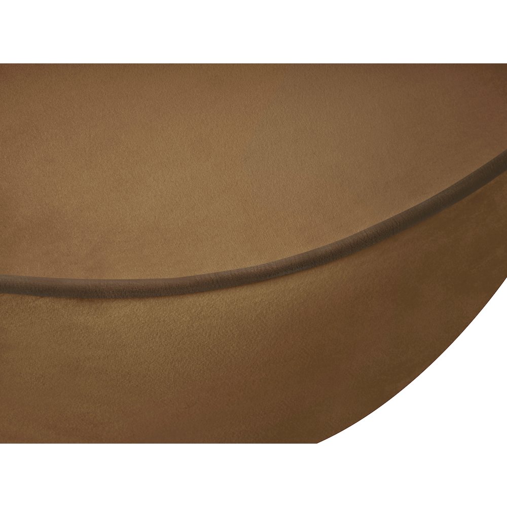 Swerve 77" Saddle Velvet Upholstered Loveseat. Picture 9