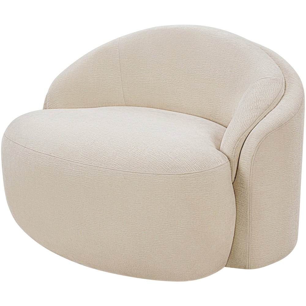 Caspian Beige Chenille Fabric Upholstered Chair. Picture 10