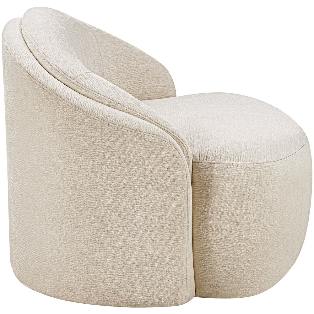 Caspian Beige Chenille Fabric Upholstered Chair. Picture 4