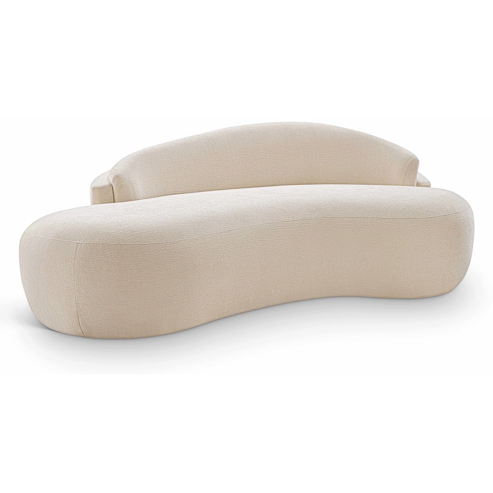 Caspian 79" Beige Chenille Fabric Upholstered Loveseat. Picture 1