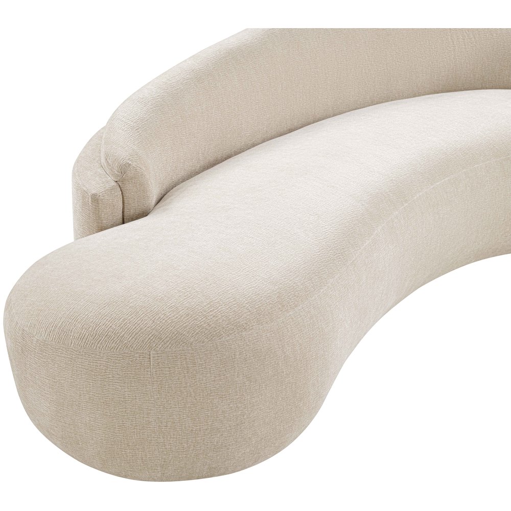 Caspian 79" Beige Chenille Fabric Upholstered Loveseat. Picture 11