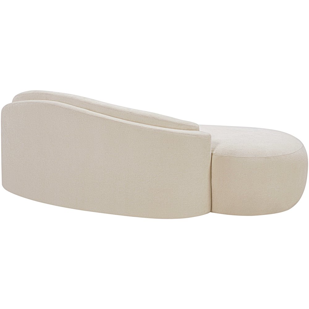 Caspian 79" Beige Chenille Fabric Upholstered Loveseat. Picture 4