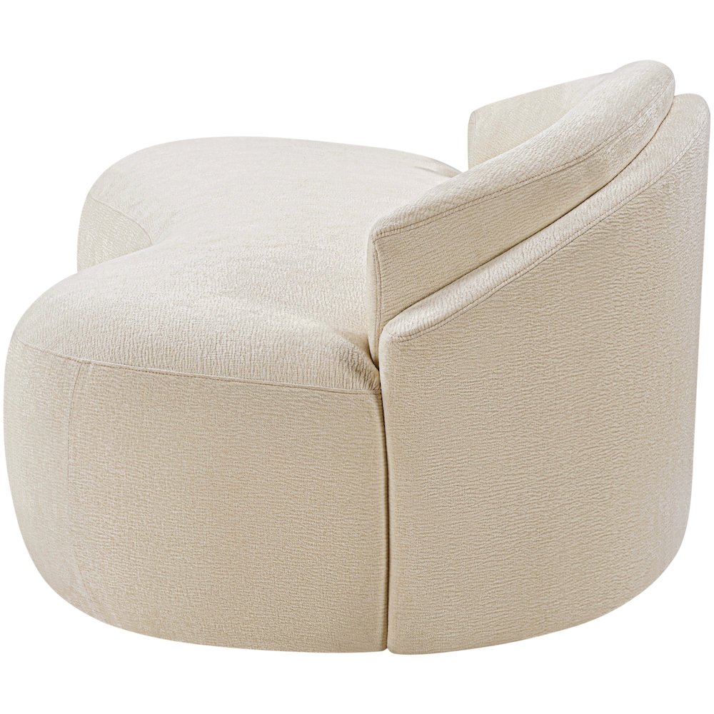 Caspian 79" Beige Chenille Fabric Upholstered Loveseat. Picture 6