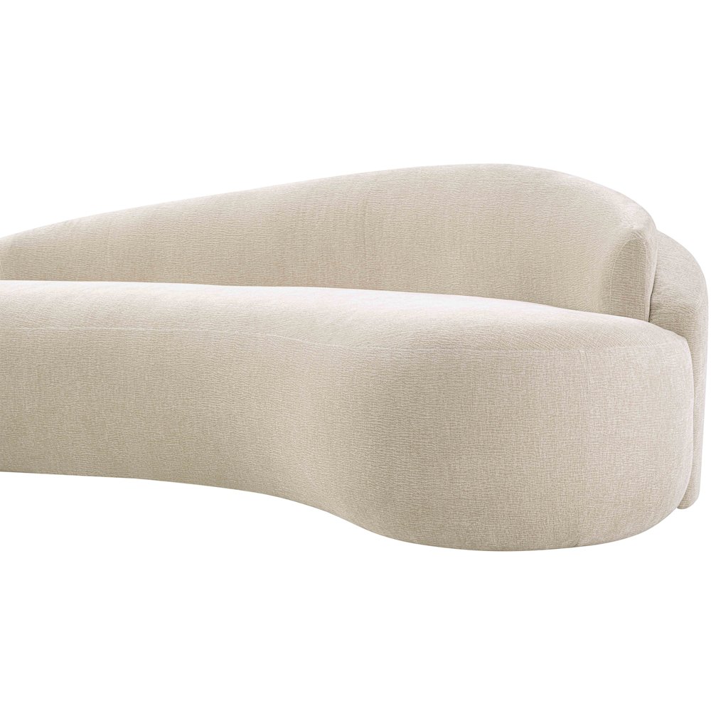 Caspian 79" Beige Chenille Fabric Upholstered Loveseat. Picture 8