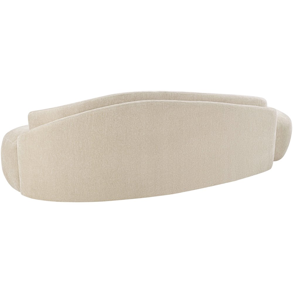 Caspian 101" Beige Chenille Fabric Upholstered Sofa. Picture 10