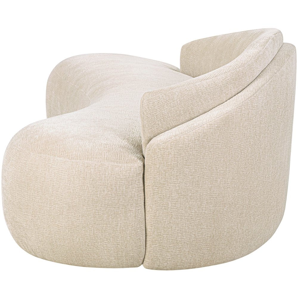 Caspian 101" Beige Chenille Fabric Upholstered Sofa. Picture 11
