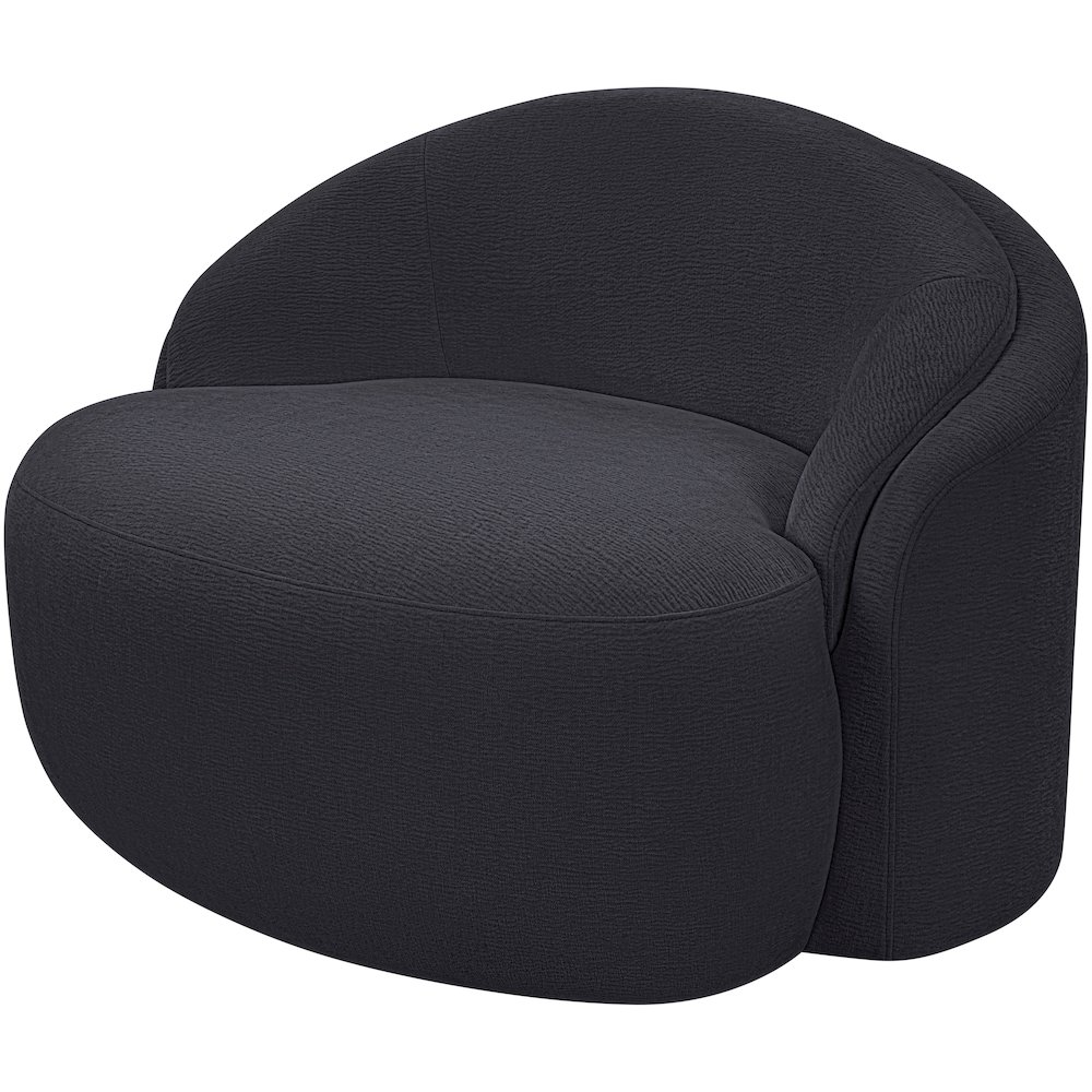 Caspian Black Chenille Fabric Upholstered Chair. Picture 10
