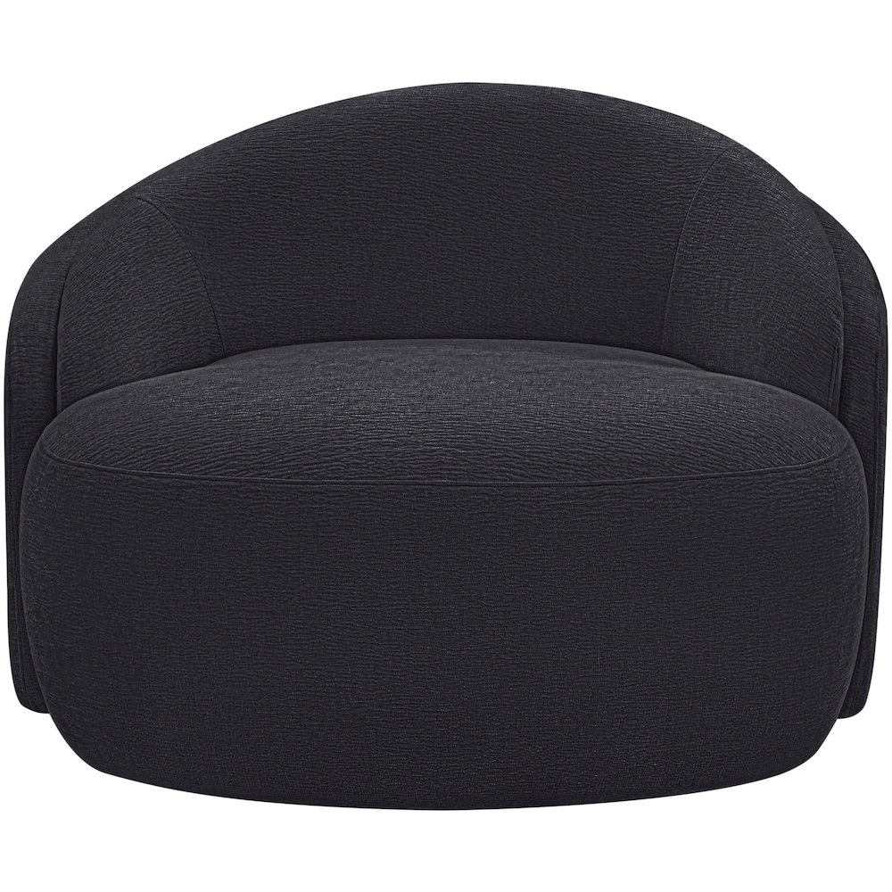 Caspian Black Chenille Fabric Upholstered Chair. Picture 3