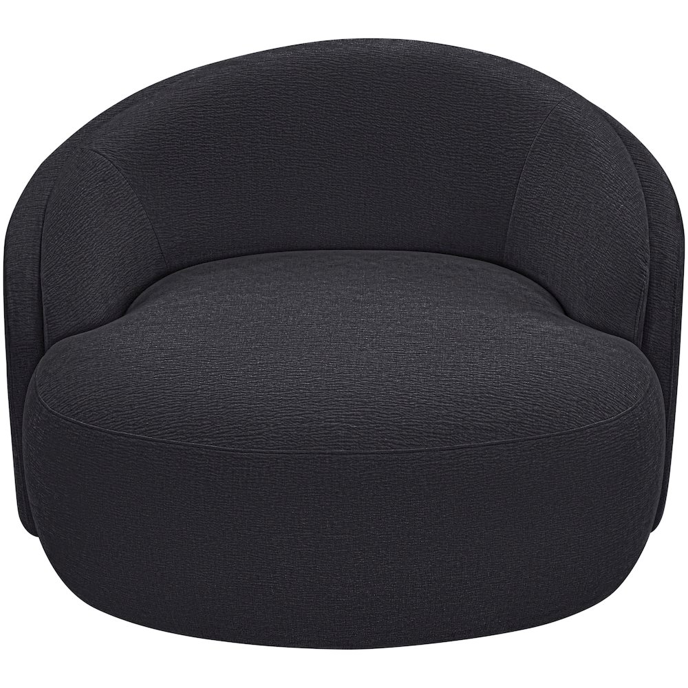 Caspian Black Chenille Fabric Upholstered Chair. Picture 6