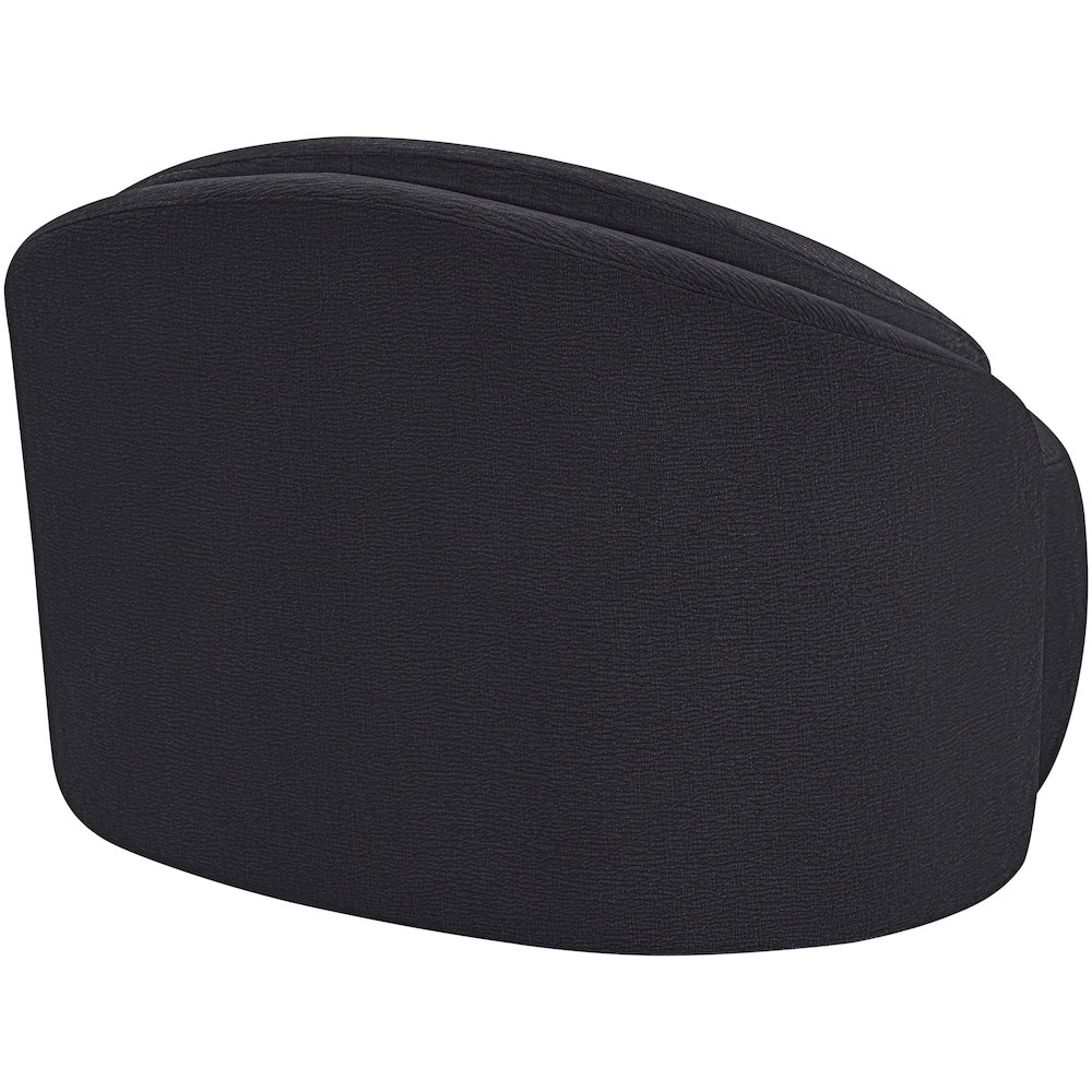 Caspian Black Chenille Fabric Upholstered Chair. Picture 7