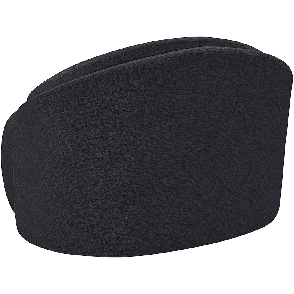 Caspian Black Chenille Fabric Upholstered Chair. Picture 8