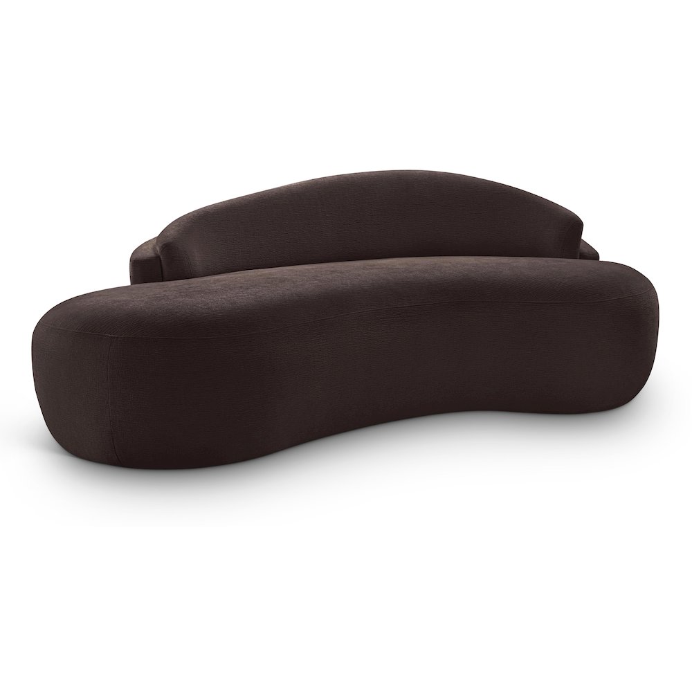 Caspian 79" Brown Chenille Fabric Upholstered Loveseat. Picture 1