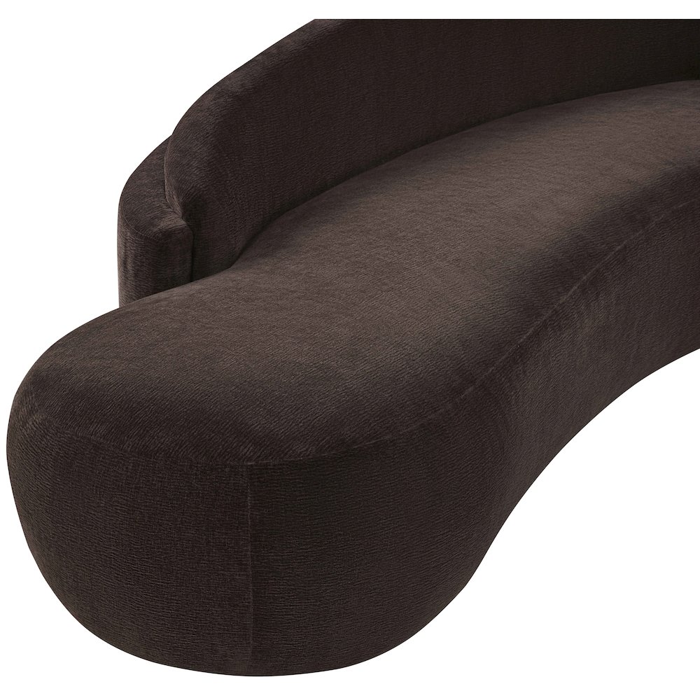 Caspian 79" Brown Chenille Fabric Upholstered Loveseat. Picture 15