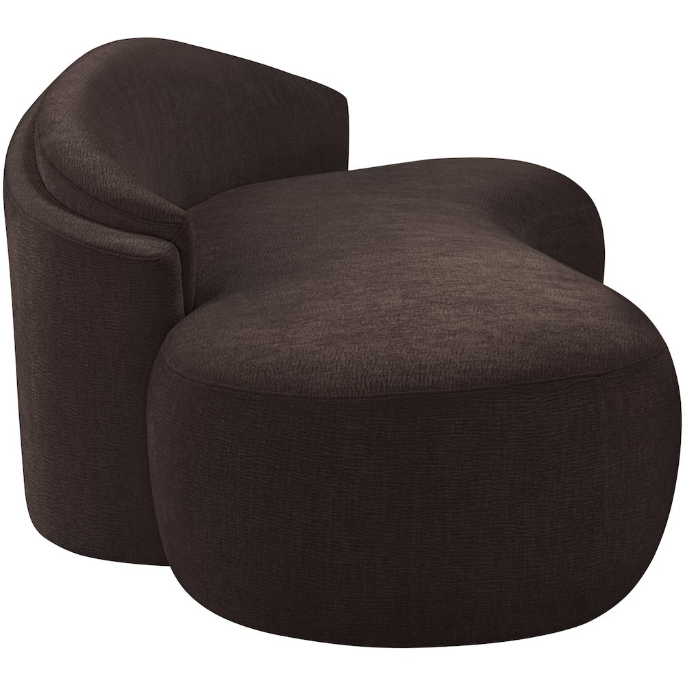 Caspian 79" Brown Chenille Fabric Upholstered Loveseat. Picture 4