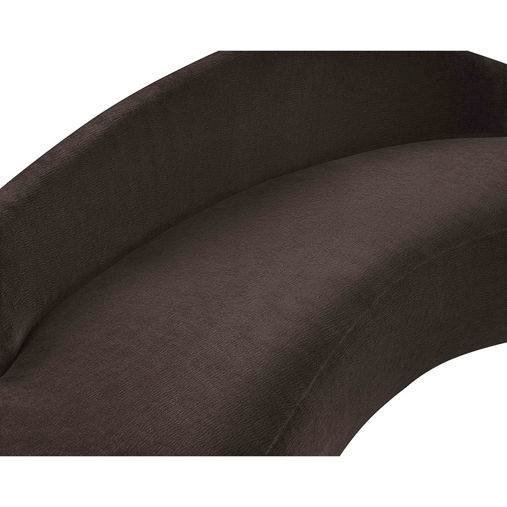 Caspian 101" Brown Chenille Fabric Upholstered Sofa. Picture 15