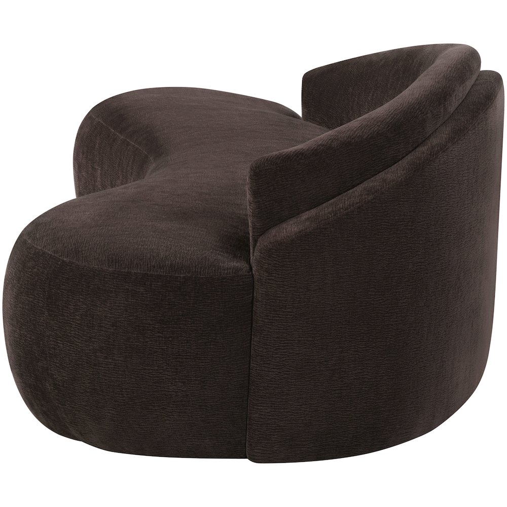 Caspian 101" Brown Chenille Fabric Upholstered Sofa. Picture 9