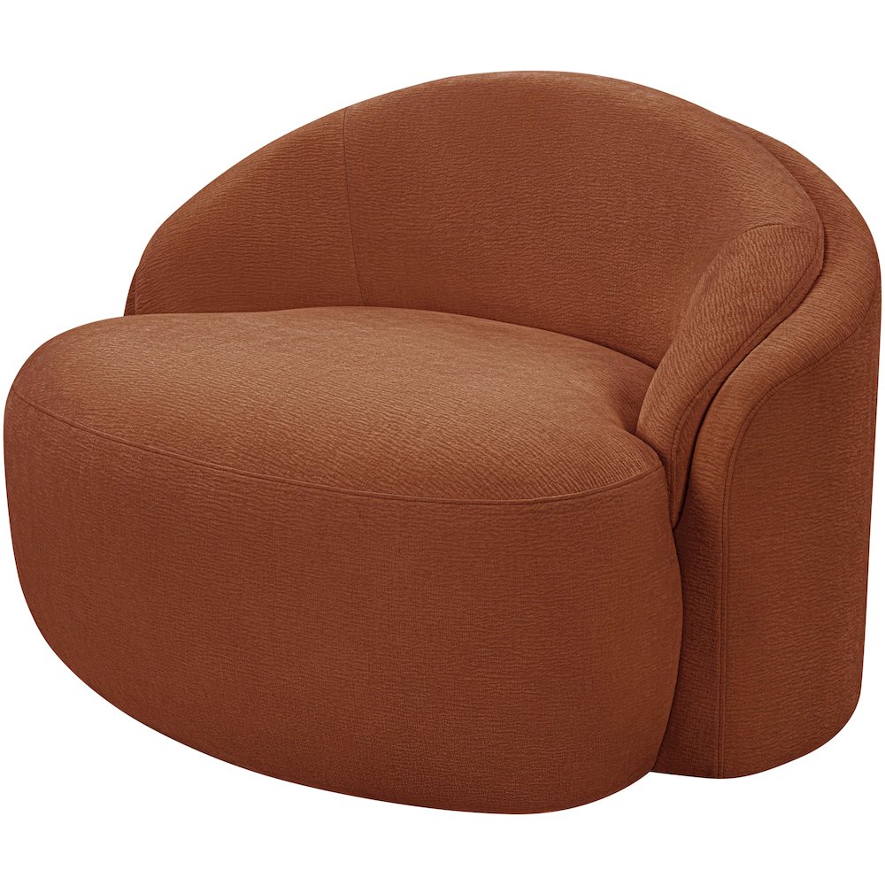 Caspian Cognac Chenille Fabric Upholstered Chair. Picture 10