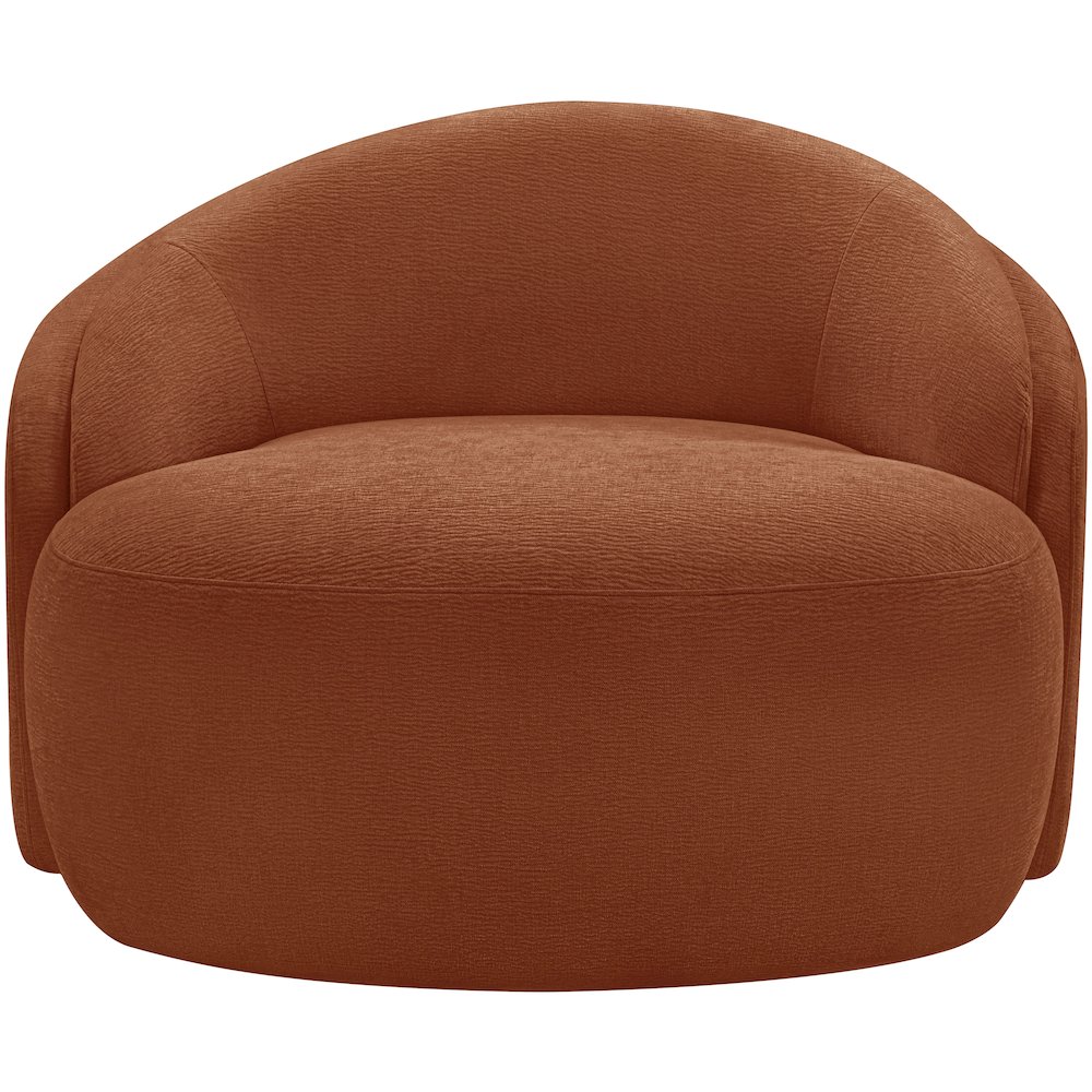 Caspian Cognac Chenille Fabric Upholstered Chair. Picture 3