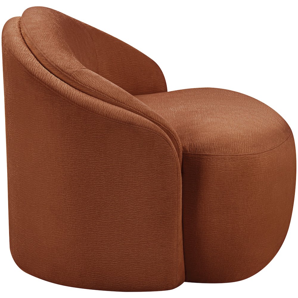 Caspian Cognac Chenille Fabric Upholstered Chair. Picture 4