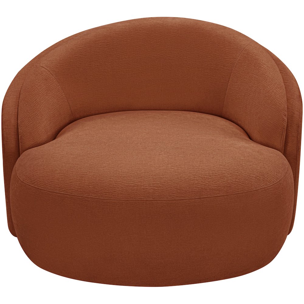 Caspian Cognac Chenille Fabric Upholstered Chair. Picture 6