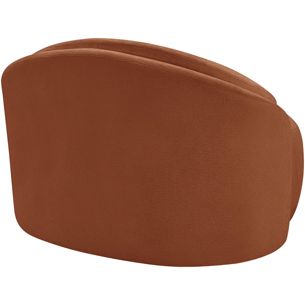 Caspian Cognac Chenille Fabric Upholstered Chair. Picture 7