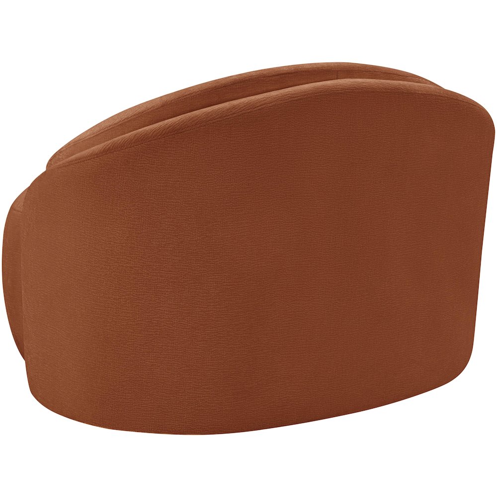 Caspian Cognac Chenille Fabric Upholstered Chair. Picture 8
