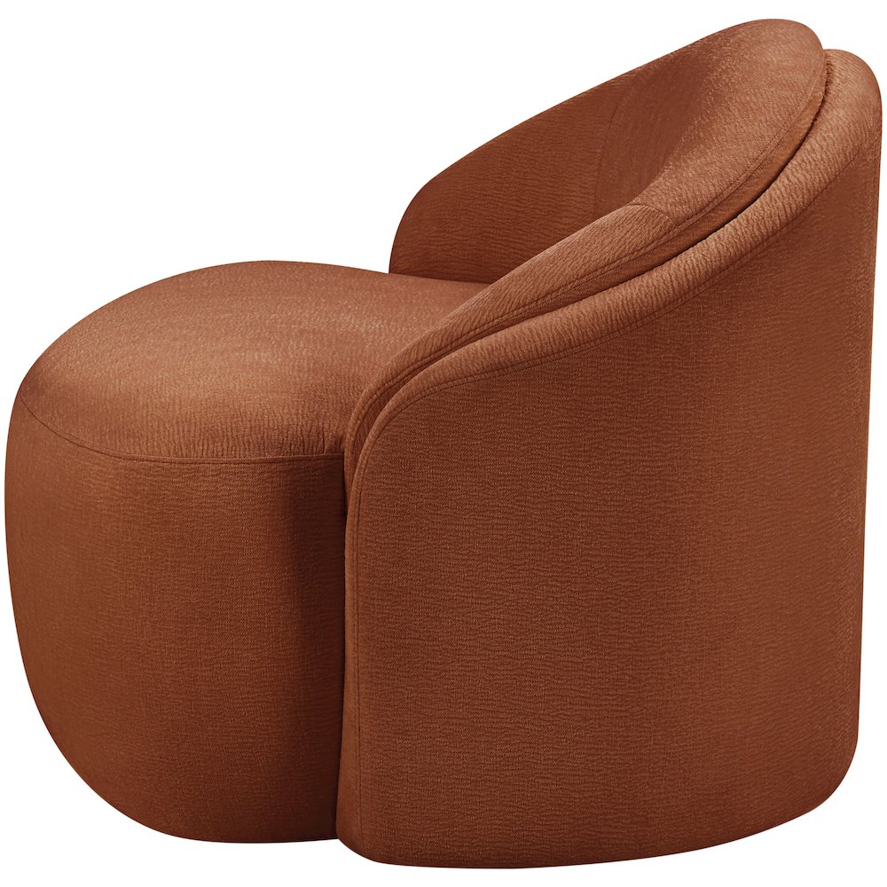 Caspian Cognac Chenille Fabric Upholstered Chair. Picture 9