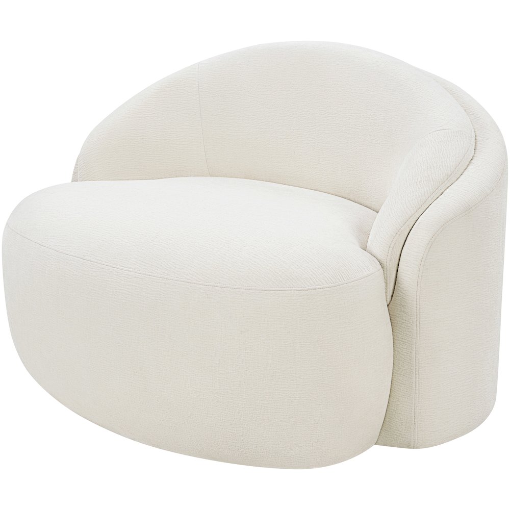 Caspian Cream Chenille Fabric Upholstered Chair. Picture 10