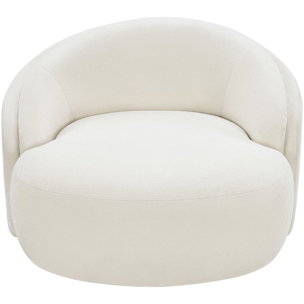 Caspian Cream Chenille Fabric Upholstered Chair. Picture 6