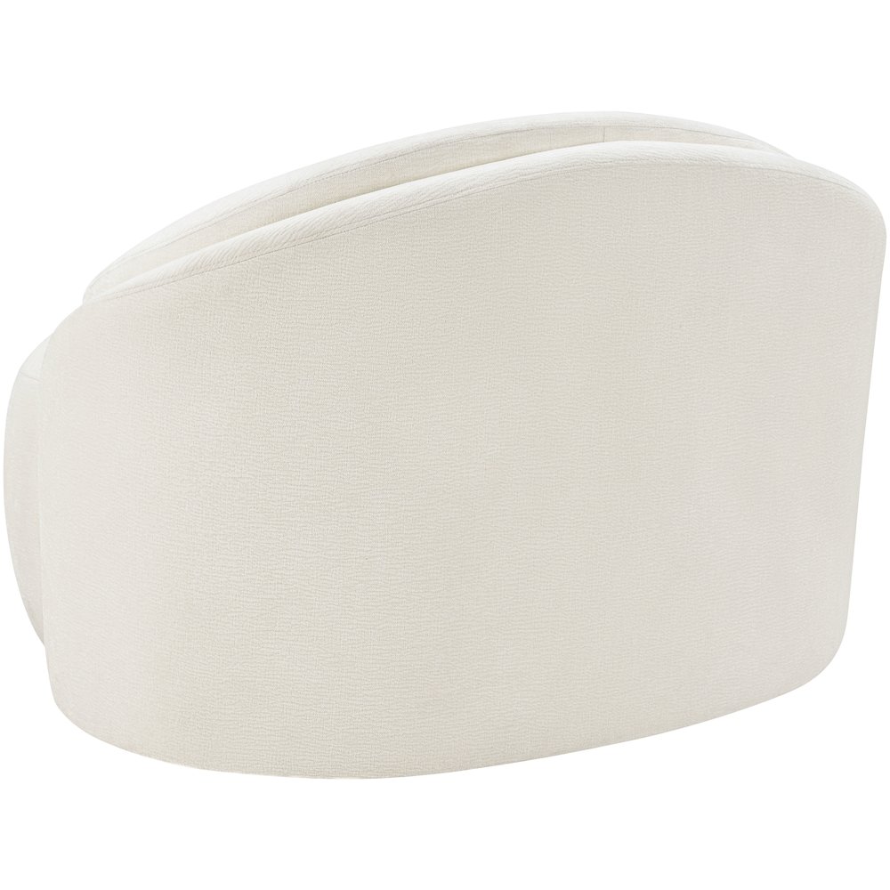 Caspian Cream Chenille Fabric Upholstered Chair. Picture 8