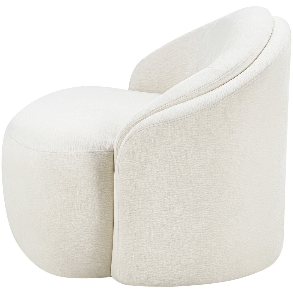 Caspian Cream Chenille Fabric Upholstered Chair. Picture 9