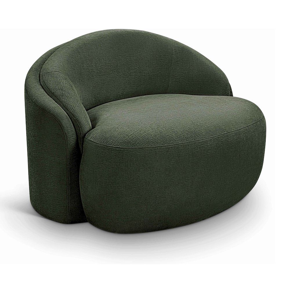 Caspian Green Chenille Fabric Upholstered Chair. Picture 1