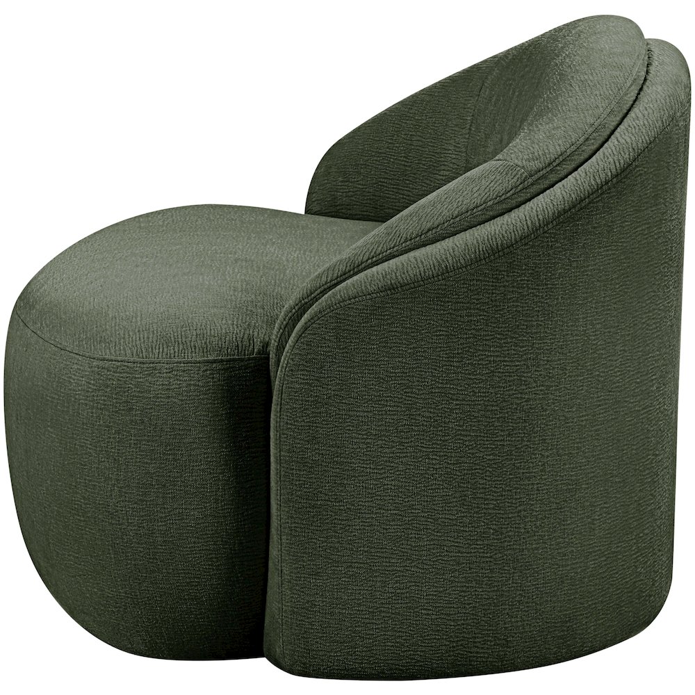 Caspian Green Chenille Fabric Upholstered Chair. Picture 10