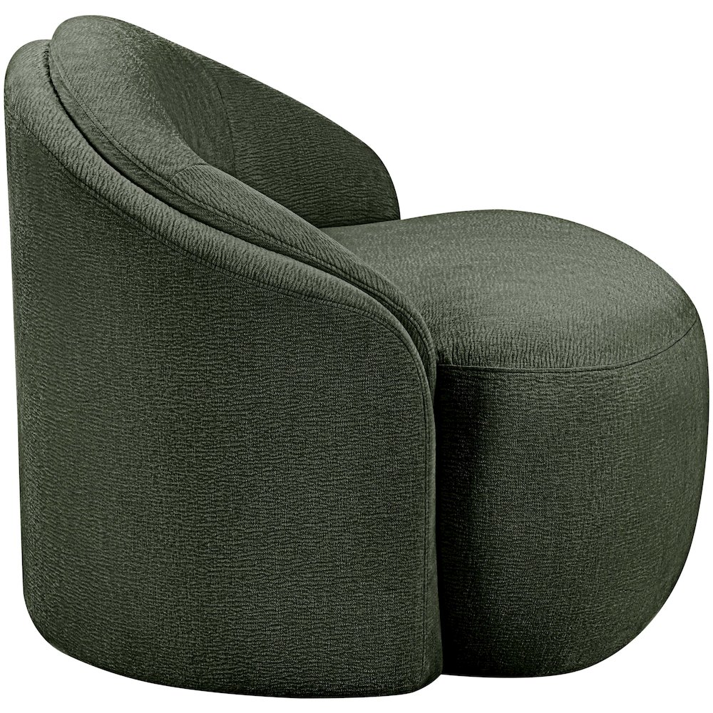Caspian Green Chenille Fabric Upholstered Chair. Picture 4