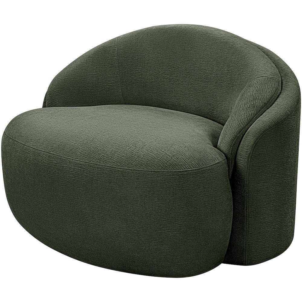 Caspian Green Chenille Fabric Upholstered Chair. Picture 7