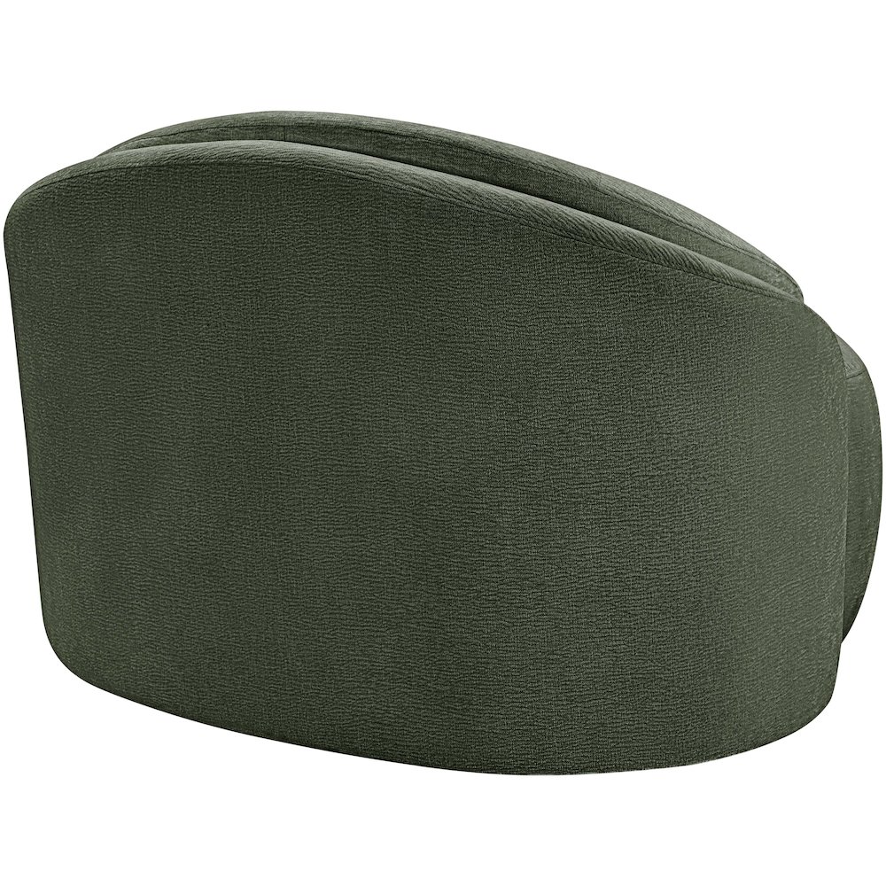 Caspian Green Chenille Fabric Upholstered Chair. Picture 8