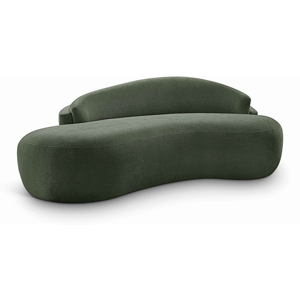 Caspian 79" Green Chenille Fabric Upholstered Loveseat. Picture 1
