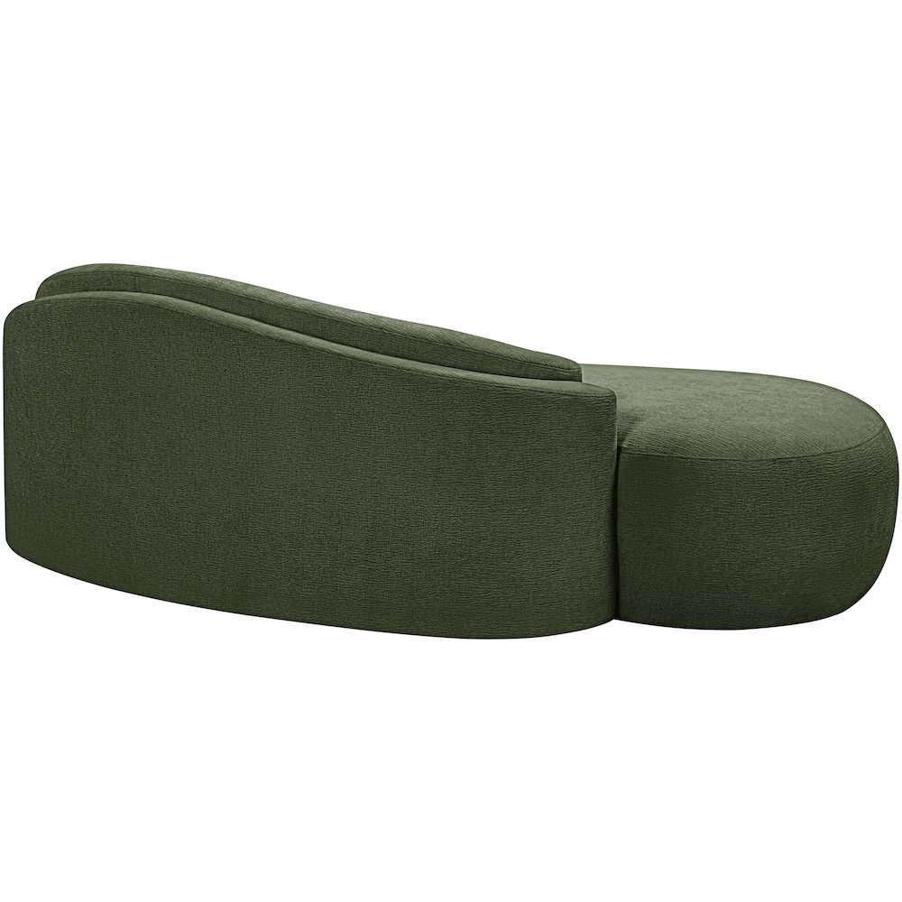 Caspian 79" Green Chenille Fabric Upholstered Loveseat. Picture 10