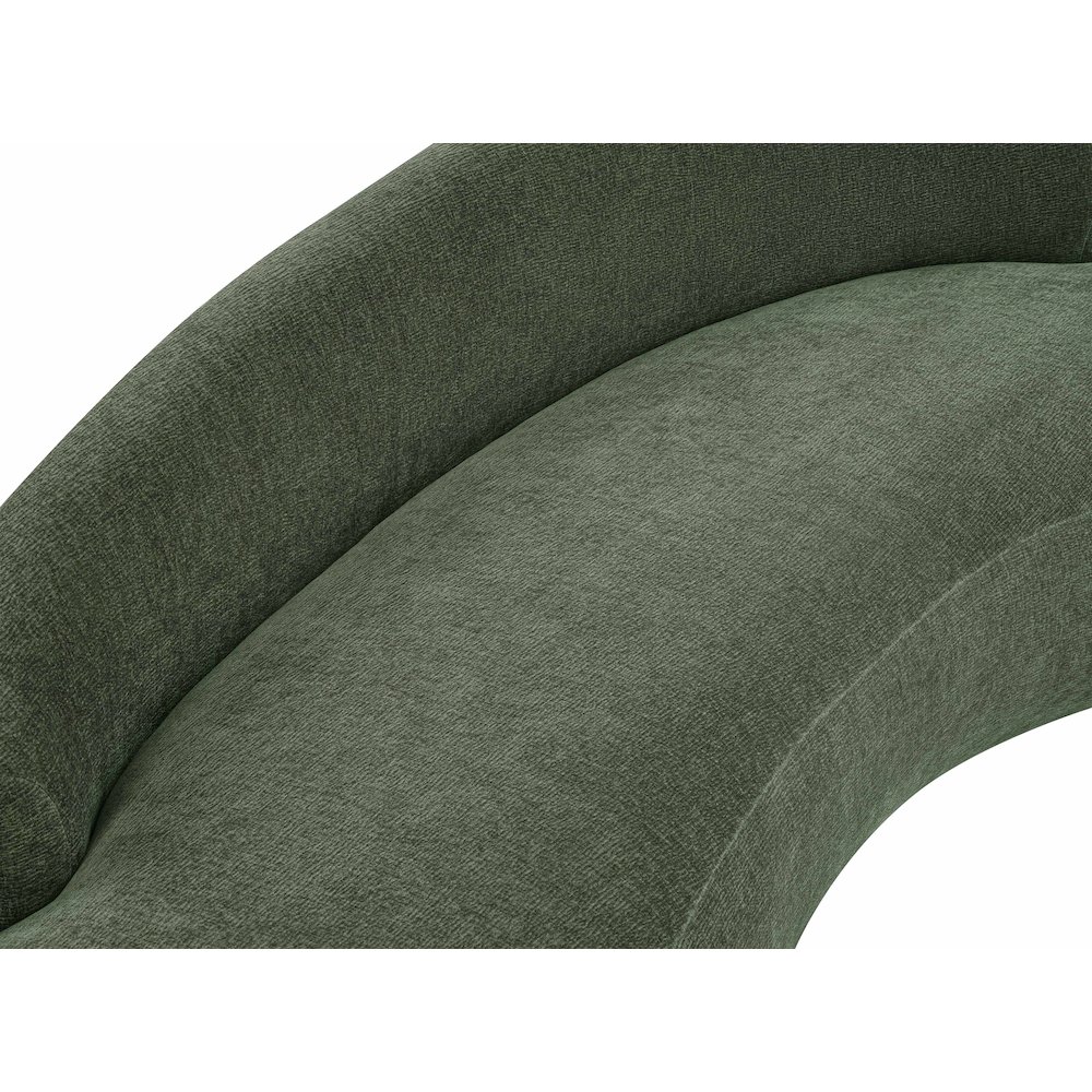 Caspian 79" Green Chenille Fabric Upholstered Loveseat. Picture 15