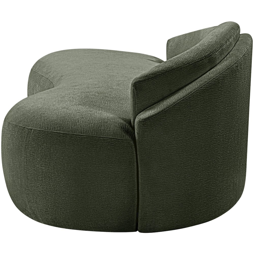 Caspian 79" Green Chenille Fabric Upholstered Loveseat. Picture 8