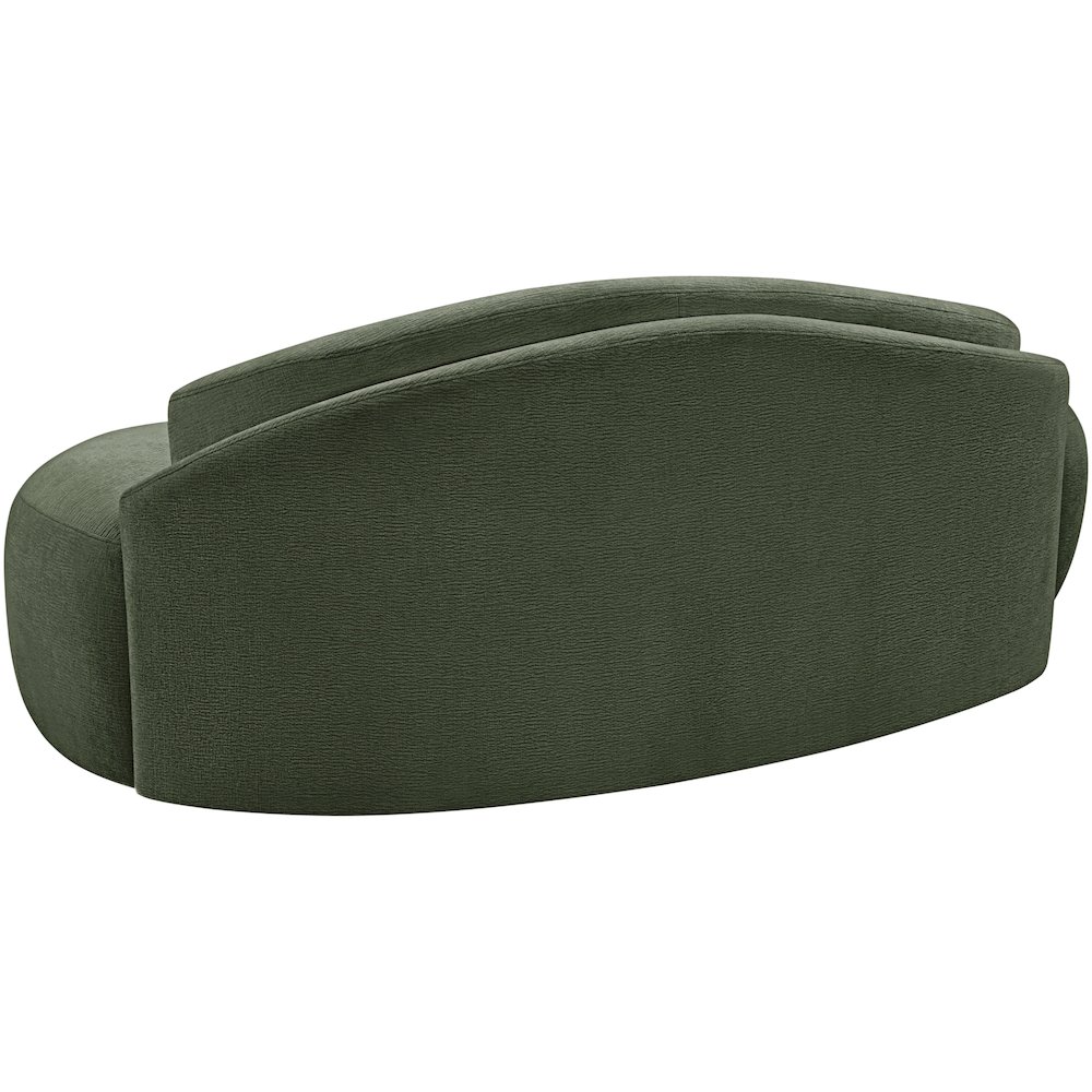 Caspian 79" Green Chenille Fabric Upholstered Loveseat. Picture 9