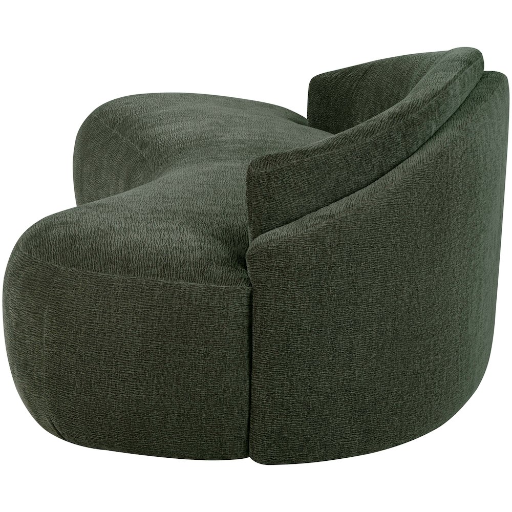 Caspian 101" Green Chenille Fabric Upholstered Sofa. Picture 9