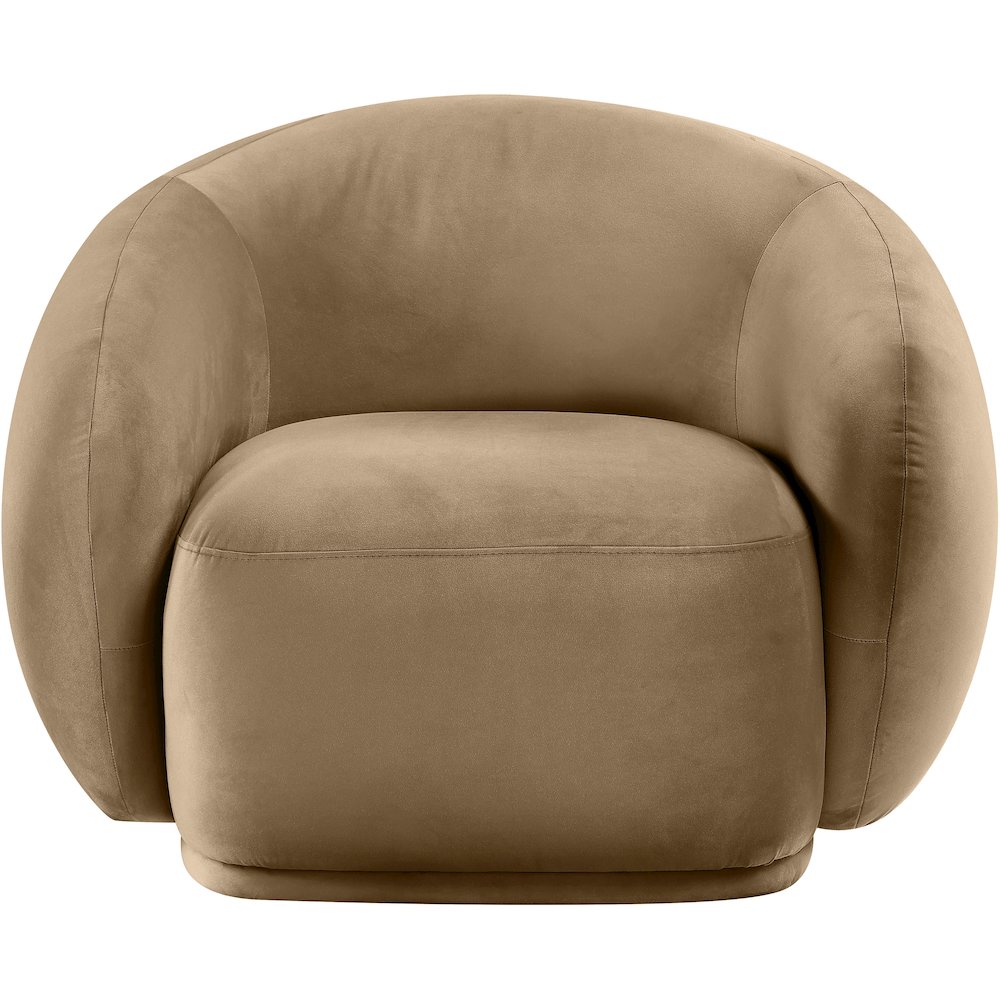 Emery Beige Velvet Chair. Picture 2