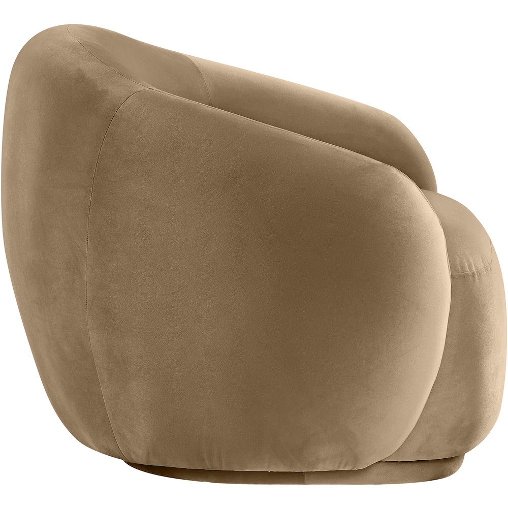 Emery Beige Velvet Chair. Picture 3