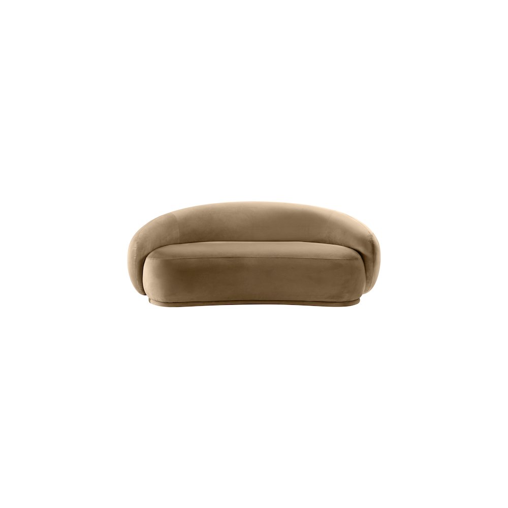 Emery Beige Velvet Loveseat. Picture 2