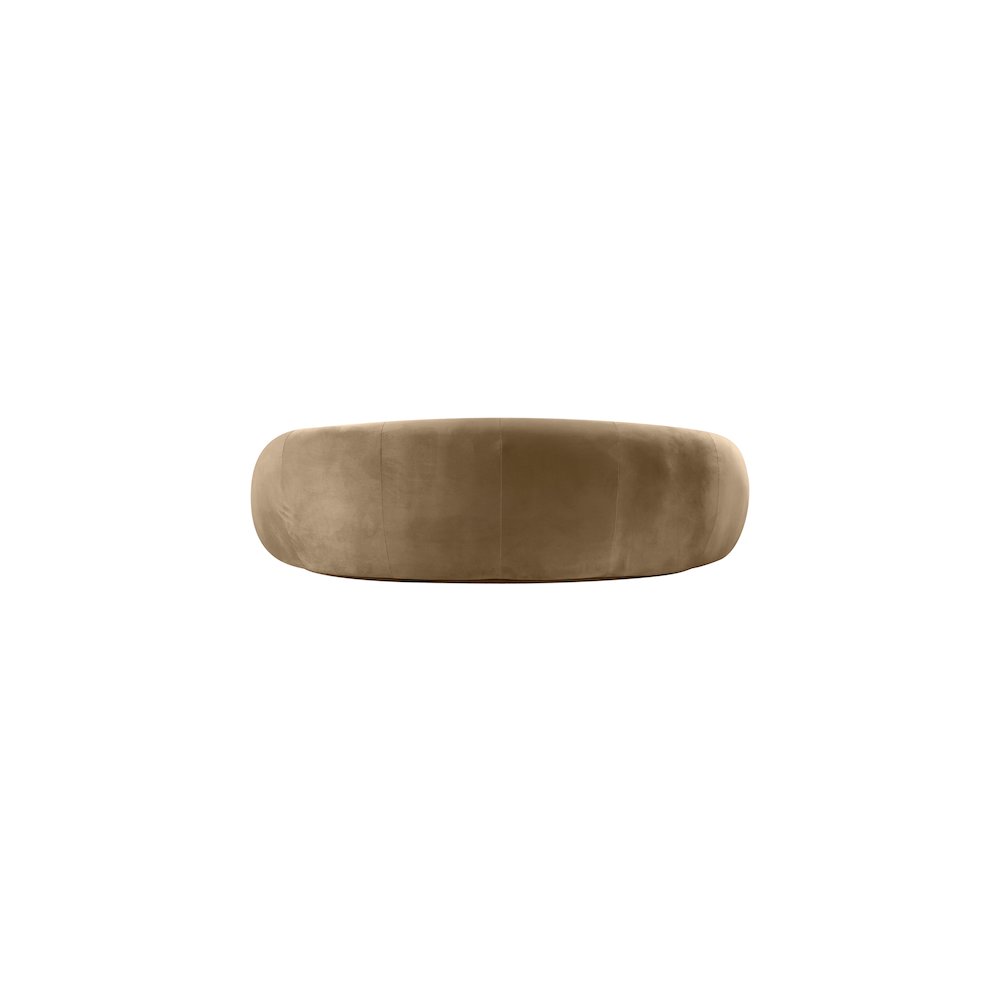 Emery 93" Beige Velvet Upholstered Sofa. Picture 4