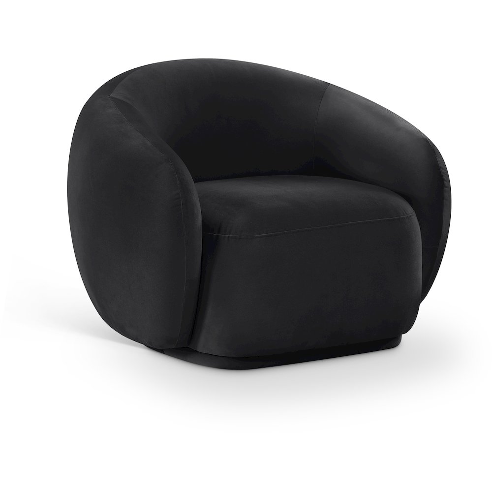 Emery Black Velvet Chair. Picture 1