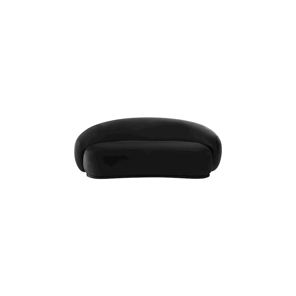Emery Black Velvet Loveseat. Picture 2