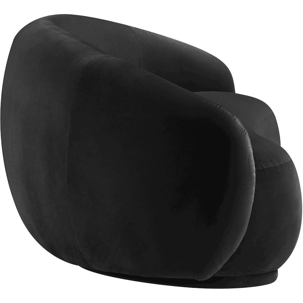 Emery Black Velvet Loveseat. Picture 3