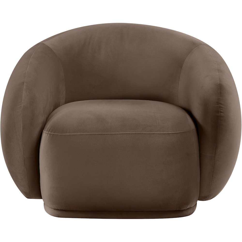 Emery Brown Velvet Chair. Picture 2